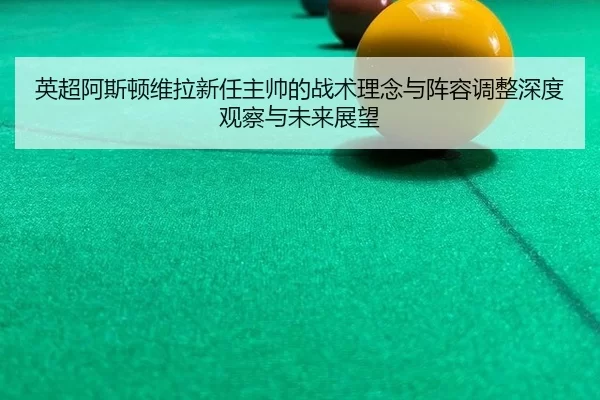 英超阿斯顿维拉新任主帅的战术理念与阵容调整深度观察与未来展望